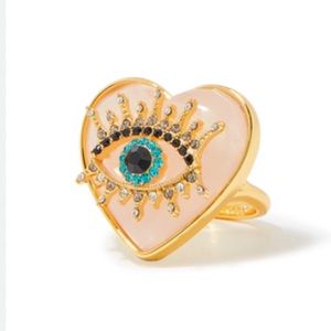Kurt Geiger Heart Evil Eye Stone Ring